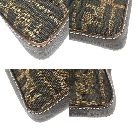 Fendi Selleria Zucca Pattern Shoulder Hand Bag Canvas Leather Brown 88FC126 - Picture 8 of 13